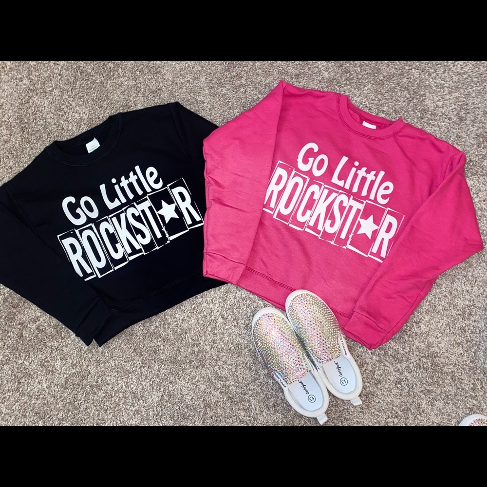 Go Little Rockstar Crewneck Sweatshirts!